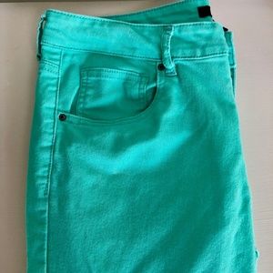 Turquoise, stretchy Forever 21 jeans size- 28